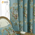 DIHIN HOME Flowers Embroidered Blue Background,Blackout Curtains Grommet Window Curtain for Living Room ,52x84-inch,1 Panel Roman Shades Curtains Window Blinds custom curtains blackout curtains curtains for living room sheer curtains curtain fabric linen curtains kitchen curtains velvet curtains pinch pleat curtains bay window curtains outdoor curtains pleated curtains floral curtains dining room curtains kitchen valances drapes for bedroom patio curtains nursery curtains grommet curtains