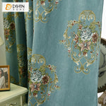 DIHIN HOME Flowers Embroidered Blue Background,Blackout Curtains Grommet Window Curtain for Living Room ,52x84-inch,1 Panel Roman Shades Curtains Window Blinds custom curtains blackout curtains curtains for living room sheer curtains curtain fabric linen curtains kitchen curtains velvet curtains pinch pleat curtains bay window curtains outdoor curtains pleated curtains floral curtains dining room curtains kitchen valances drapes for bedroom patio curtains nursery curtains grommet curtains