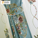 DIHIN HOME Flowers Embroidered Blue Background,Blackout Curtains Grommet Window Curtain for Living Room ,52x84-inch,1 Panel Roman Shades Curtains Window Blinds custom curtains blackout curtains curtains for living room sheer curtains curtain fabric linen curtains kitchen curtains velvet curtains pinch pleat curtains bay window curtains outdoor curtains pleated curtains floral curtains dining room curtains kitchen valances drapes for bedroom patio curtains nursery curtains grommet curtains