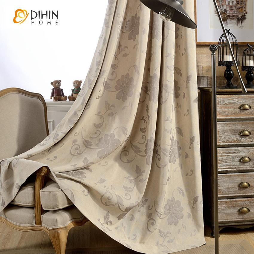 DIHIN HOME Flowers Like Lotus Leaf Embroidered,Blackout Grommet Window Curtain for Living Room ,52x63-inch,1 Panel Roman Shades Curtains Window Blinds custom curtains blackout curtains curtains for living room sheer curtains curtain fabric linen curtains kitchen curtains velvet curtains pinch pleat curtains bay window curtains outdoor curtains pleated curtains floral curtains dining room curtains kitchen valances drapes for bedroom patio curtains nursery curtains grommet curtains