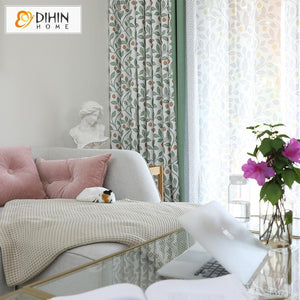 DIHIN HOME Fruit Birds Leaves Printed,Blackout Grommet Window Curtain for Living Room ,52x63-inch,1 Panel Roman Shades Curtains Window Blinds custom curtains blackout curtains curtains for living room sheer curtains curtain fabric linen curtains kitchen curtains velvet curtains pinch pleat curtains bay window curtains outdoor curtains pleated curtains floral curtains dining room curtains kitchen valances drapes for bedroom patio curtains nursery curtains grommet curtains