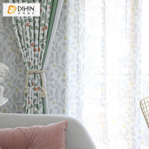 DIHIN HOME Fruit Birds Leaves Printed,Blackout Grommet Window Curtain for Living Room ,52x63-inch,1 Panel Roman Shades Curtains Window Blinds custom curtains blackout curtains curtains for living room sheer curtains curtain fabric linen curtains kitchen curtains velvet curtains pinch pleat curtains bay window curtains outdoor curtains pleated curtains floral curtains dining room curtains kitchen valances drapes for bedroom patio curtains nursery curtains grommet curtains
