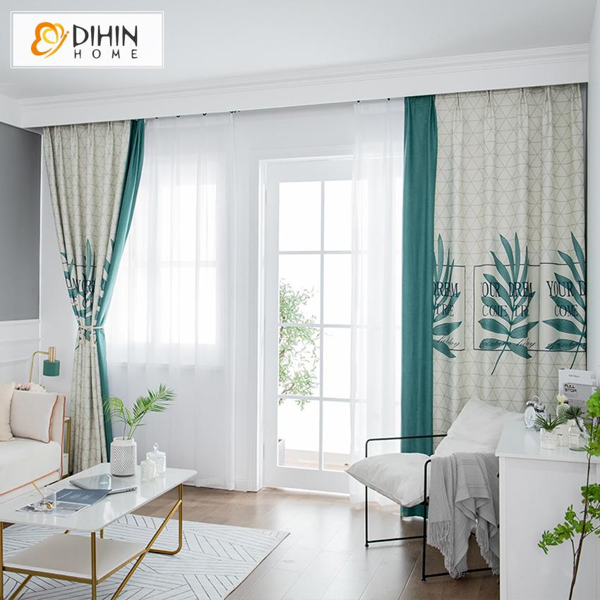 DIHIN HOME Garden Big Banana Leaves Printed,Blackout Grommet Window Curtain for Living Room ,52x63-inch,1 Panel Roman Shades Curtains Window Blinds custom curtains blackout curtains curtains for living room sheer curtains curtain fabric linen curtains kitchen curtains velvet curtains pinch pleat curtains bay window curtains outdoor curtains pleated curtains floral curtains dining room curtains kitchen valances drapes for bedroom patio curtains nursery curtains grommet curtains