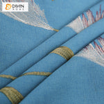 DIHIN HOME Garden Blue Color Reed Embroidered,Blackout Grommet Window Curtain for Living Room ,52x63-inch,1 Panel Roman Shades Curtains Window Blinds custom curtains blackout curtains curtains for living room sheer curtains curtain fabric linen curtains kitchen curtains velvet curtains pinch pleat curtains bay window curtains outdoor curtains pleated curtains floral curtains dining room curtains kitchen valances drapes for bedroom patio curtains nursery curtains grommet curtains