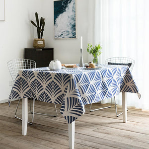 DIHIN HOME Garden Blue Ginkgo Printed Tablecloth For Rectangle Tables,Custom Washed Linen Tablecloth,Handmade Rectangle Table Cover Roman Shades Curtains Window Blinds custom curtains blackout curtains curtains for living room sheer curtains curtain fabric linen curtains kitchen curtains velvet curtains pinch pleat curtains bay window curtains outdoor curtains pleated curtains floral curtains dining room curtains kitchen valances drapes for bedroom patio curtains nursery curtains grommet curtains