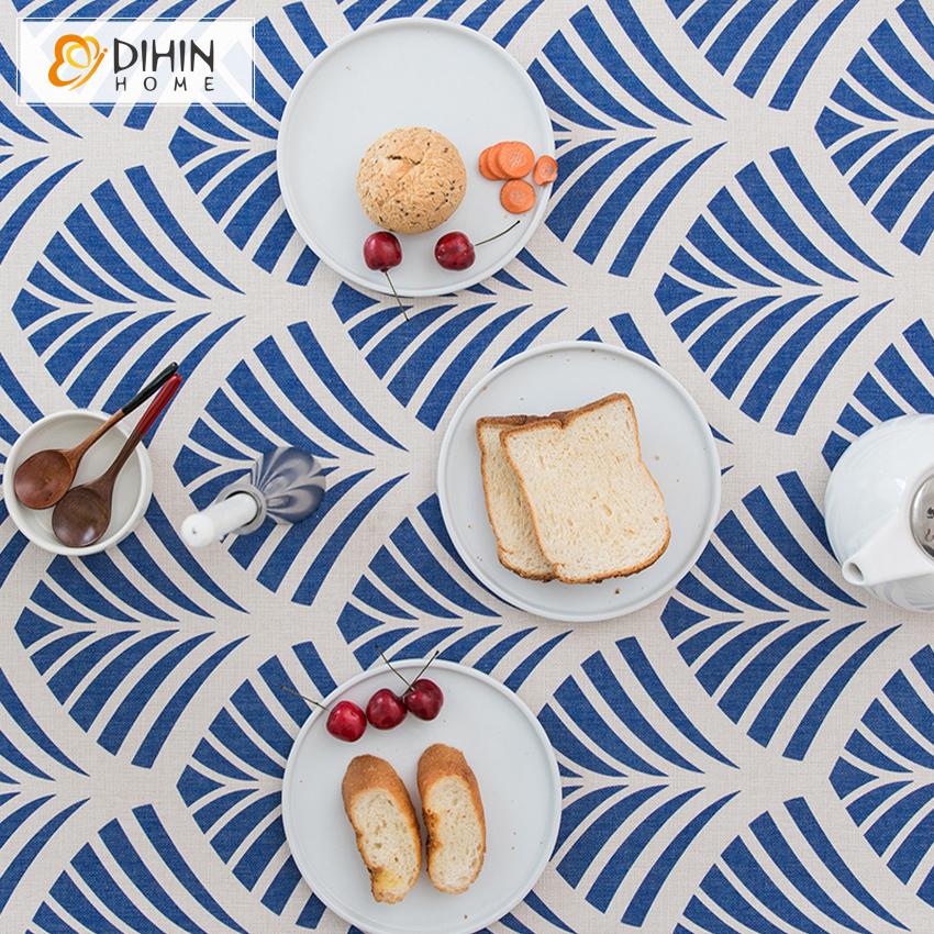 DIHIN HOME Garden Blue Ginkgo Printed Tablecloth For Rectangle Tables,Custom Washed Linen Tablecloth,Handmade Rectangle Table Cover Roman Shades Curtains Window Blinds custom curtains blackout curtains curtains for living room sheer curtains curtain fabric linen curtains kitchen curtains velvet curtains pinch pleat curtains bay window curtains outdoor curtains pleated curtains floral curtains dining room curtains kitchen valances drapes for bedroom patio curtains nursery curtains grommet curtains