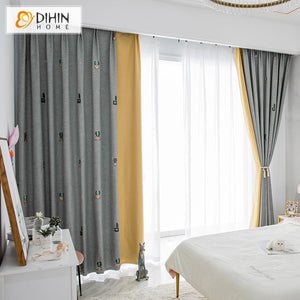 DIHIN HOME Garden Cactus Embroidered,Blackout Grommet Window Curtain for Living Room ,52x63-inch,1 Panel Roman Shades Curtains Window Blinds custom curtains blackout curtains curtains for living room sheer curtains curtain fabric linen curtains kitchen curtains velvet curtains pinch pleat curtains bay window curtains outdoor curtains pleated curtains floral curtains dining room curtains kitchen valances drapes for bedroom patio curtains nursery curtains grommet curtains