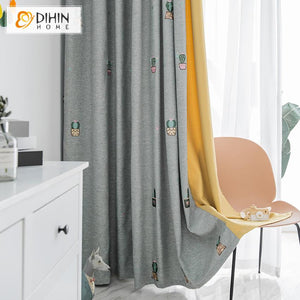DIHIN HOME Garden Cactus Embroidered,Blackout Grommet Window Curtain for Living Room ,52x63-inch,1 Panel Roman Shades Curtains Window Blinds custom curtains blackout curtains curtains for living room sheer curtains curtain fabric linen curtains kitchen curtains velvet curtains pinch pleat curtains bay window curtains outdoor curtains pleated curtains floral curtains dining room curtains kitchen valances drapes for bedroom patio curtains nursery curtains grommet curtains