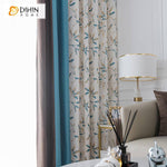 DIHIN HOME Garden Coffee Blue Fabric Leaves Printed,Blackout Grommet Window Curtain for Living Room ,52x63-inch,1 Panel Roman Shades Curtains Window Blinds custom curtains blackout curtains curtains for living room sheer curtains curtain fabric linen curtains kitchen curtains velvet curtains pinch pleat curtains bay window curtains outdoor curtains pleated curtains floral curtains dining room curtains kitchen valances drapes for bedroom patio curtains nursery curtains grommet curtains