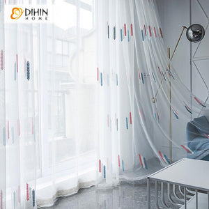 DIHIN HOME Garden Embroidery Window Screening ,Sheer Curtain, Grommet Window Curtain for Living Room ,52x63-inch,1 Panel Roman Shades Curtains Window Blinds custom curtains blackout curtains curtains for living room sheer curtains curtain fabric linen curtains kitchen curtains velvet curtains pinch pleat curtains bay window curtains outdoor curtains pleated curtains floral curtains dining room curtains kitchen valances drapes for bedroom patio curtains nursery curtains grommet curtains