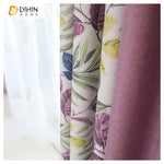 DIHIN HOME Garden Flower Spliced Curtains，Blackout Grommet Window Curtain for Living Room ,52x63-inch,1 Panel Roman Shades Curtains Window Blinds custom curtains blackout curtains curtains for living room sheer curtains curtain fabric linen curtains kitchen curtains velvet curtains pinch pleat curtains bay window curtains outdoor curtains pleated curtains floral curtains dining room curtains kitchen valances drapes for bedroom patio curtains nursery curtains grommet curtains