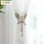 DIHIN HOME Garden Flowers Embroidered Sheer Curtain, Grommet Window Curtain for Living Room ,52x63-inch,1 Panel Roman Shades Curtains Window Blinds custom curtains blackout curtains curtains for living room sheer curtains curtain fabric linen curtains kitchen curtains velvet curtains pinch pleat curtains bay window curtains outdoor curtains pleated curtains floral curtains dining room curtains kitchen valances drapes for bedroom patio curtains nursery curtains grommet curtains