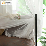 DIHIN HOME Garden Flowers Embroidered Sheer Curtain, Grommet Window Curtain for Living Room ,52x63-inch,1 Panel Roman Shades Curtains Window Blinds custom curtains blackout curtains curtains for living room sheer curtains curtain fabric linen curtains kitchen curtains velvet curtains pinch pleat curtains bay window curtains outdoor curtains pleated curtains floral curtains dining room curtains kitchen valances drapes for bedroom patio curtains nursery curtains grommet curtains