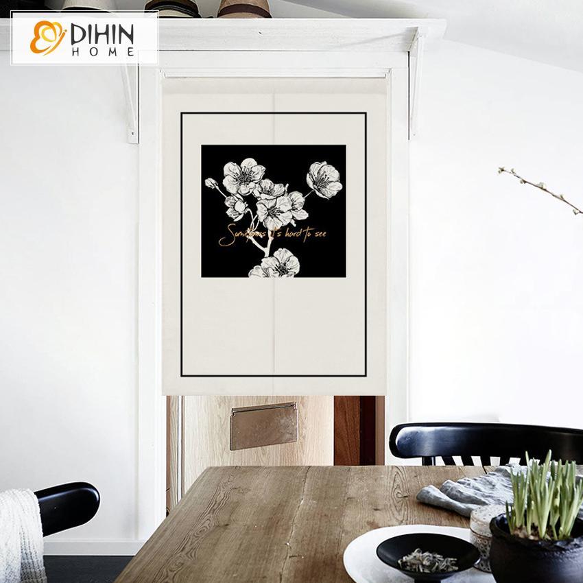 DIHIN HOME Garden Flowers Printed Japanese Noren Doorway Curtain Tapestry,Cotton Linen,Door Way Curtain Door Hanging Tapestry,33.5''Wx59''L,1 Panel Roman Shades Window Curtains Curtains Window Blinds Curtains Drapes linen drapery curtains and drapes windows drapes custom curtains blackout curtains curtains for living room window shades sheer curtains curtain fabric window treatments custom drapery