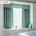 DIHIN HOME Garden Green Color Luxury Embroidered Valance ,Blackout Curtains Grommet Window Curtain for Living Room ,52x84-inch,1 Panel Roman Shades Curtains Window Blinds custom curtains blackout curtains curtains for living room sheer curtains curtain fabric linen curtains kitchen curtains velvet curtains pinch pleat curtains bay window curtains outdoor curtains pleated curtains floral curtains dining room curtains kitchen valances drapes for bedroom patio curtains nursery curtains grommet curtains