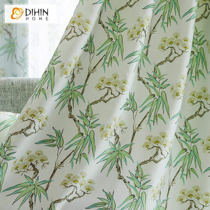 DIHIN HOME Garden Green Color Spliced Curtains，Blackout Grommet Window Curtain for Living Room ,52x63-inch,1 Panel Roman Shades Curtains Window Blinds custom curtains blackout curtains curtains for living room sheer curtains curtain fabric linen curtains kitchen curtains velvet curtains pinch pleat curtains bay window curtains outdoor curtains pleated curtains floral curtains dining room curtains kitchen valances drapes for bedroom patio curtains nursery curtains grommet curtains