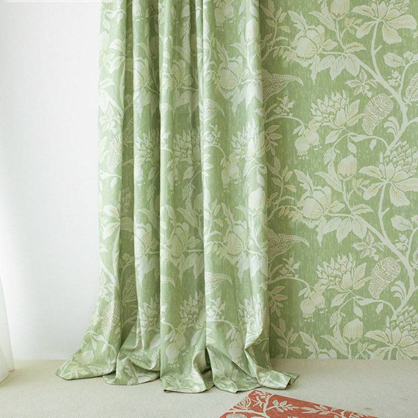 DIHIN HOME Garden Green Leaves Printed,Blackout Grommet Window Curtain for Living Room Roman Shades Curtains Window Blinds custom curtains blackout curtains curtains for living room sheer curtains curtain fabric linen curtains kitchen curtains velvet curtains pinch pleat curtains bay window curtains outdoor curtains pleated curtains floral curtains dining room curtains kitchen valances drapes for bedroom patio curtains nursery curtains grommet curtains