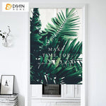 DIHIN HOME Garden Green Leaves Printed Japanese Noren Doorway Curtain Tapestry,Cotton Linen,Door Way Curtain Door Hanging Tapestry,33.5''Wx59''L,1 Panel Roman Shades Window Curtains Curtains Window Blinds Curtains Drapes linen drapery curtains and drapes windows drapes custom curtains blackout curtains curtains for living room window shades sheer curtains curtain fabric window treatments custom drapery