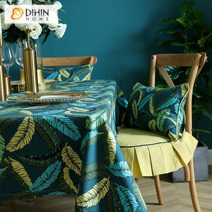 DIHIN HOME Garden Green Leaves Printed Tablecloth For Rectangle Tables,Custom Washed Linen Tablecloth,Handmade Rectangle Table Cover Roman Shades Curtains Window Blinds custom curtains blackout curtains curtains for living room sheer curtains curtain fabric linen curtains kitchen curtains velvet curtains pinch pleat curtains bay window curtains outdoor curtains pleated curtains floral curtains dining room curtains kitchen valances drapes for bedroom patio curtains nursery curtains grommet curtains