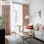 DIHIN HOME Garden High Quality Cotton Linen Printing Curtain,Blackout Curtains Grommet Window Curtain for Living Room ,52x84-inch,1 Panel Curtains custom curtains blackout curtains curtains for living room curtain fabric linen curtains