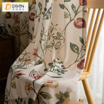 DIHIN HOME Garden Leaves and Flowers Printed Curtains,Blackout Grommet Window Curtain for Living Room ,52x63-inch,1 Panel Roman Shades Curtains Window Blinds custom curtains blackout curtains curtains for living room sheer curtains curtain fabric linen curtains kitchen curtains velvet curtains pinch pleat curtains bay window curtains outdoor curtains pleated curtains floral curtains dining room curtains kitchen valances drapes for bedroom patio curtains nursery curtains grommet curtains