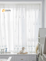 DIHIN HOME Garden Leaves Embroidered,Grommet Window Sheer Curtain for Living Room ,52x63-inch,1 Panel Roman Shades Curtains Window Blinds custom curtains blackout curtains curtains for living room sheer curtains curtain fabric linen curtains kitchen curtains velvet curtains pinch pleat curtains bay window curtains outdoor curtains pleated curtains floral curtains dining room curtains kitchen valances drapes for bedroom patio curtains nursery curtains grommet curtains