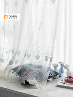 DIHIN HOME Garden Leaves Embroidered,Grommet Window Sheer Curtain for Living Room ,52x63-inch,1 Panel Roman Shades Curtains Window Blinds custom curtains blackout curtains curtains for living room sheer curtains curtain fabric linen curtains kitchen curtains velvet curtains pinch pleat curtains bay window curtains outdoor curtains pleated curtains floral curtains dining room curtains kitchen valances drapes for bedroom patio curtains nursery curtains grommet curtains