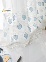 DIHIN HOME Garden Leaves Embroidered,Grommet Window Sheer Curtain for Living Room ,52x63-inch,1 Panel Roman Shades Curtains Window Blinds custom curtains blackout curtains curtains for living room sheer curtains curtain fabric linen curtains kitchen curtains velvet curtains pinch pleat curtains bay window curtains outdoor curtains pleated curtains floral curtains dining room curtains kitchen valances drapes for bedroom patio curtains nursery curtains grommet curtains