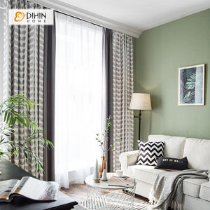 DIHIN HOME Garden Leaves Spliced Curtains，Blackout Grommet Window Curtain for Living Room ,52x63-inch,1 Panel Roman Shades Curtains Window Blinds custom curtains blackout curtains curtains for living room sheer curtains curtain fabric linen curtains kitchen curtains velvet curtains pinch pleat curtains bay window curtains outdoor curtains pleated curtains floral curtains dining room curtains kitchen valances drapes for bedroom patio curtains nursery curtains grommet curtains