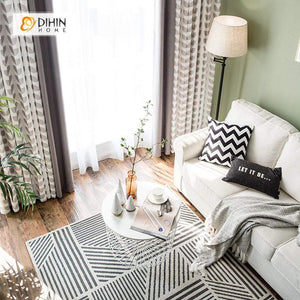 DIHIN HOME Garden Leaves Spliced Curtains，Blackout Grommet Window Curtain for Living Room ,52x63-inch,1 Panel Roman Shades Curtains Window Blinds custom curtains blackout curtains curtains for living room sheer curtains curtain fabric linen curtains kitchen curtains velvet curtains pinch pleat curtains bay window curtains outdoor curtains pleated curtains floral curtains dining room curtains kitchen valances drapes for bedroom patio curtains nursery curtains grommet curtains