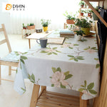 DIHIN HOME Garden Light Blue Color Foral Tablecloth For Rectangle Tables,Custom Washed Linen Tablecloth,Handmade Rectangle Table Cover Roman Shades Curtains Window Blinds custom curtains blackout curtains curtains for living room sheer curtains curtain fabric linen curtains kitchen curtains velvet curtains pinch pleat curtains bay window curtains outdoor curtains pleated curtains floral curtains dining room curtains kitchen valances drapes for bedroom patio curtains nursery curtains grommet curtains