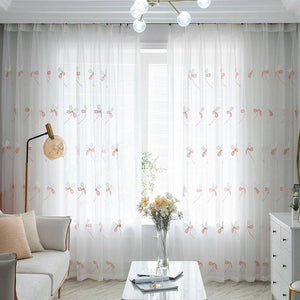 DIHIN HOME Garden Natural Pink Flowers Cotton Linen Embroidered Day Curtain ,Sheer Curtain, Grommet Window Curtain for Living Room ,52x63-inch,1 Panel Roman Shades Curtains Window Blinds custom curtains blackout curtains curtains for living room sheer curtains curtain fabric linen curtains kitchen curtains velvet curtains pinch pleat curtains bay window curtains outdoor curtains pleated curtains floral curtains dining room curtains kitchen valances drapes for bedroom patio curtains nursery curtains grommet 