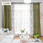 DIHIN HOME Garden Nature Flowers Spliced Curtains，Blackout Grommet Window Curtain for Living Room ,52x63-inch,1 Panel Roman Shades Curtains Window Blinds custom curtains blackout curtains curtains for living room sheer curtains curtain fabric linen curtains kitchen curtains velvet curtains pinch pleat curtains bay window curtains outdoor curtains pleated curtains floral curtains dining room curtains kitchen valances drapes for bedroom patio curtains nursery curtains grommet curtains