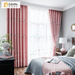 DIHIN HOME Garden Pink Color Embroidered Curtain,Blackout Curtains Grommet Window Curtain for Living Room ,52x63-inch,1 Panel Roman Shades Curtains Window Blinds custom curtains blackout curtains curtains for living room sheer curtains curtain fabric linen curtains kitchen curtains velvet curtains pinch pleat curtains bay window curtains outdoor curtains pleated curtains floral curtains dining room curtains kitchen valances drapes for bedroom patio curtains nursery curtains grommet curtains