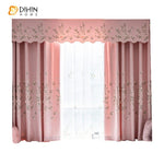 DIHIN HOME Garden Pink Color Luxury Embroidered Valance ,Blackout Curtains Grommet Window Curtain for Living Room ,52x84-inch,1 Panel Roman Shades Curtains Window Blinds custom curtains blackout curtains curtains for living room sheer curtains curtain fabric linen curtains kitchen curtains velvet curtains pinch pleat curtains bay window curtains outdoor curtains pleated curtains floral curtains dining room curtains kitchen valances drapes for bedroom patio curtains nursery curtains grommet curtains
