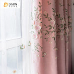DIHIN HOME Garden Pink Color Luxury Embroidered Valance ,Blackout Curtains Grommet Window Curtain for Living Room ,52x84-inch,1 Panel Roman Shades Curtains Window Blinds custom curtains blackout curtains curtains for living room sheer curtains curtain fabric linen curtains kitchen curtains velvet curtains pinch pleat curtains bay window curtains outdoor curtains pleated curtains floral curtains dining room curtains kitchen valances drapes for bedroom patio curtains nursery curtains grommet curtains