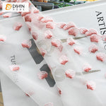 DIHIN HOME Garden Pink Petals Embroidered,Sheer Curtain,Grommet Window Curtain for Living Room ,52x63-inch,1 Panel Roman Shades Curtains Window Blinds custom curtains blackout curtains curtains for living room sheer curtains curtain fabric linen curtains kitchen curtains velvet curtains pinch pleat curtains bay window curtains outdoor curtains pleated curtains floral curtains dining room curtains kitchen valances drapes for bedroom patio curtains nursery curtains grommet curtains