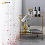 DIHIN HOME Garden Pink Petals Embroidered,Sheer Curtain,Grommet Window Curtain for Living Room ,52x63-inch,1 Panel Roman Shades Curtains Window Blinds custom curtains blackout curtains curtains for living room sheer curtains curtain fabric linen curtains kitchen curtains velvet curtains pinch pleat curtains bay window curtains outdoor curtains pleated curtains floral curtains dining room curtains kitchen valances drapes for bedroom patio curtains nursery curtains grommet curtains