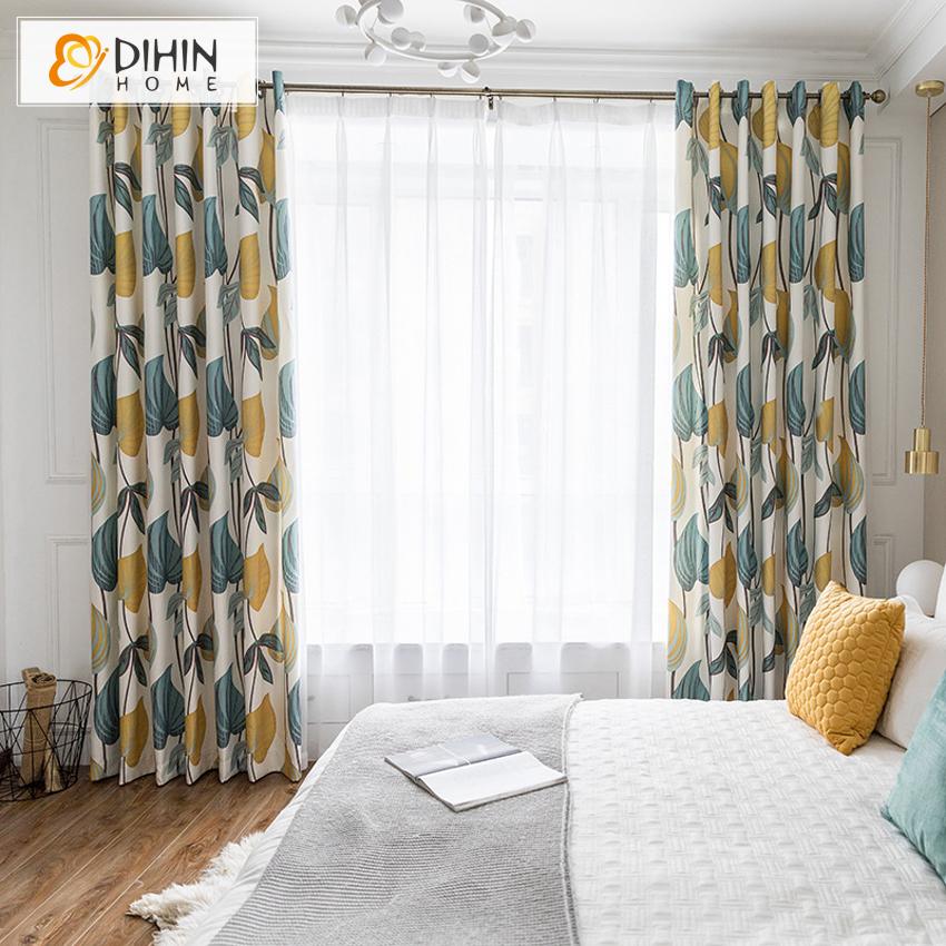 DIHIN HOME Garden Printed Curtains ,Blackout Grommet Window Curtain for Living Room ,52x63-inch,1 Panel Roman Shades Curtains Window Blinds custom curtains blackout curtains curtains for living room sheer curtains curtain fabric linen curtains kitchen curtains velvet curtains pinch pleat curtains bay window curtains outdoor curtains pleated curtains floral curtains dining room curtains kitchen valances drapes for bedroom patio curtains nursery curtains grommet curtains