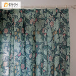 DIHIN HOME Garden Retro Green Leaves Cotton Linen Printed,Blackout Grommet Window Curtain for Living Room ,52x63-inch,1 Panel Roman Shades Curtains Window Blinds custom curtains blackout curtains curtains for living room sheer curtains curtain fabric linen curtains kitchen curtains velvet curtains pinch pleat curtains bay window curtains outdoor curtains pleated curtains floral curtains dining room curtains kitchen valances drapes for bedroom patio curtains nursery curtains grommet curtains