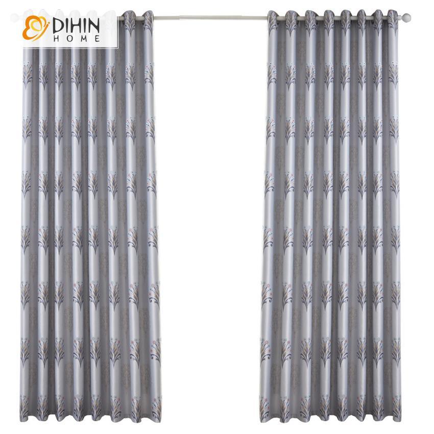 DIHIN HOME Garden Small Flowers Jacquard Curtains，Blackout Grommet Window Curtain for Living Room ,52x63-inch,1 Panel Roman Shades Curtains Window Blinds custom curtains blackout curtains curtains for living room sheer curtains curtain fabric linen curtains kitchen curtains velvet curtains pinch pleat curtains bay window curtains outdoor curtains pleated curtains floral curtains dining room curtains kitchen valances drapes for bedroom patio curtains nursery curtains grommet curtains