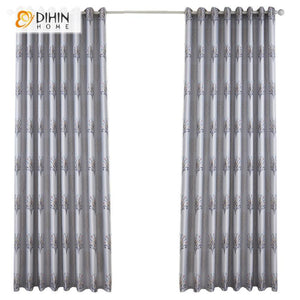 DIHIN HOME Garden Small Flowers Jacquard Curtains，Blackout Grommet Window Curtain for Living Room ,52x63-inch,1 Panel Roman Shades Curtains Window Blinds custom curtains blackout curtains curtains for living room sheer curtains curtain fabric linen curtains kitchen curtains velvet curtains pinch pleat curtains bay window curtains outdoor curtains pleated curtains floral curtains dining room curtains kitchen valances drapes for bedroom patio curtains nursery curtains grommet curtains
