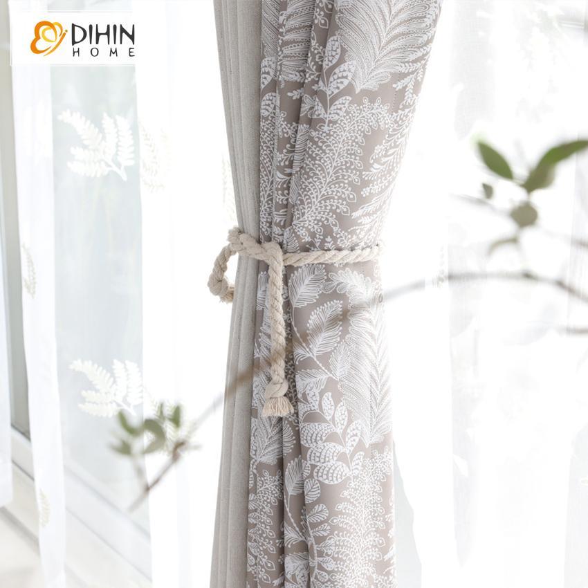DIHIN HOME Garden Spliced Curtains，Blackout Grommet Window Curtain for Living Room ,52x63-inch,1 Panel Roman Shades Curtains Window Blinds custom curtains blackout curtains curtains for living room sheer curtains curtain fabric linen curtains kitchen curtains velvet curtains pinch pleat curtains bay window curtains outdoor curtains pleated curtains floral curtains dining room curtains kitchen valances drapes for bedroom patio curtains nursery curtains grommet curtains
