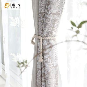 DIHIN HOME Garden Spliced Curtains，Blackout Grommet Window Curtain for Living Room ,52x63-inch,1 Panel Roman Shades Curtains Window Blinds custom curtains blackout curtains curtains for living room sheer curtains curtain fabric linen curtains kitchen curtains velvet curtains pinch pleat curtains bay window curtains outdoor curtains pleated curtains floral curtains dining room curtains kitchen valances drapes for bedroom patio curtains nursery curtains grommet curtains