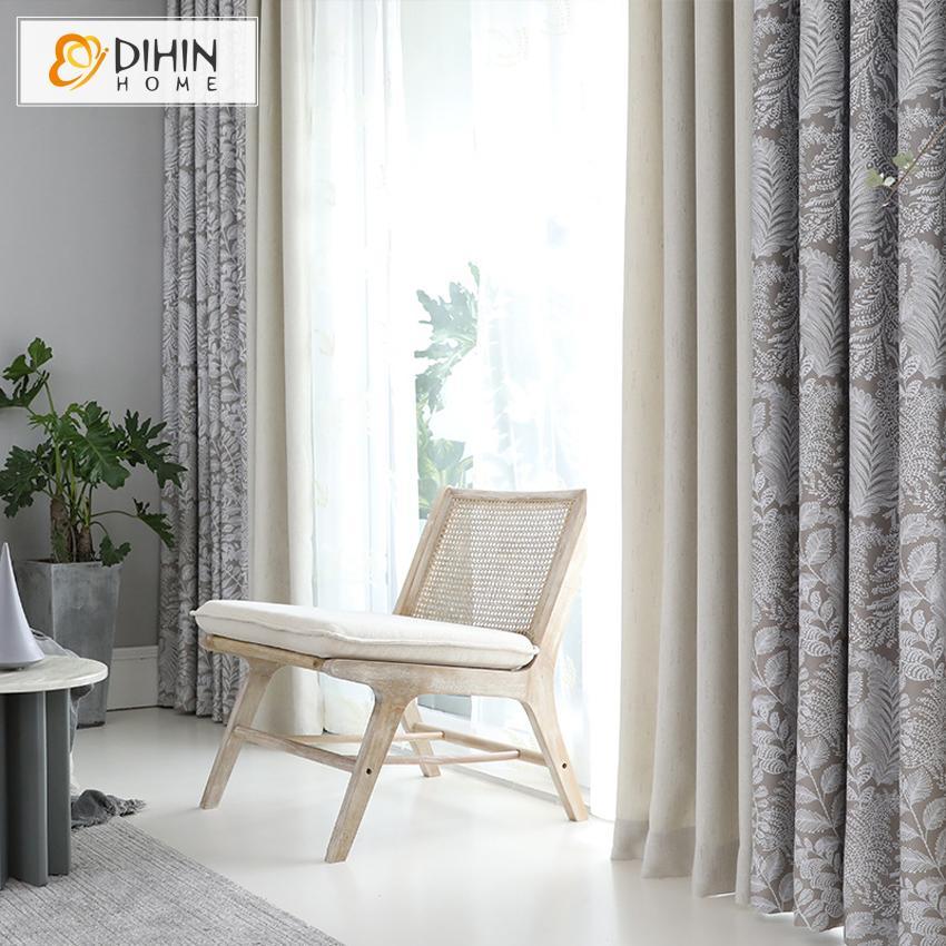 DIHIN HOME Garden Spliced Curtains，Blackout Grommet Window Curtain for Living Room ,52x63-inch,1 Panel Roman Shades Curtains Window Blinds custom curtains blackout curtains curtains for living room sheer curtains curtain fabric linen curtains kitchen curtains velvet curtains pinch pleat curtains bay window curtains outdoor curtains pleated curtains floral curtains dining room curtains kitchen valances drapes for bedroom patio curtains nursery curtains grommet curtains