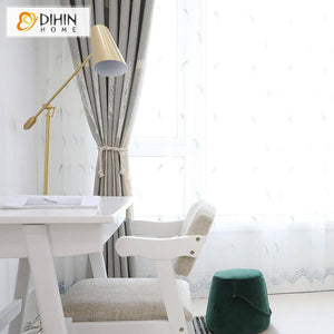 DIHIN HOME Garden Tree Embroidered Thickness Fabric,Blackout Grommet Window Curtain for Living Room ,52x63-inch,1 Panel Roman Shades Curtains Window Blinds custom curtains blackout curtains curtains for living room sheer curtains curtain fabric linen curtains kitchen curtains velvet curtains pinch pleat curtains bay window curtains outdoor curtains pleated curtains floral curtains dining room curtains kitchen valances drapes for bedroom patio curtains nursery curtains grommet curtains