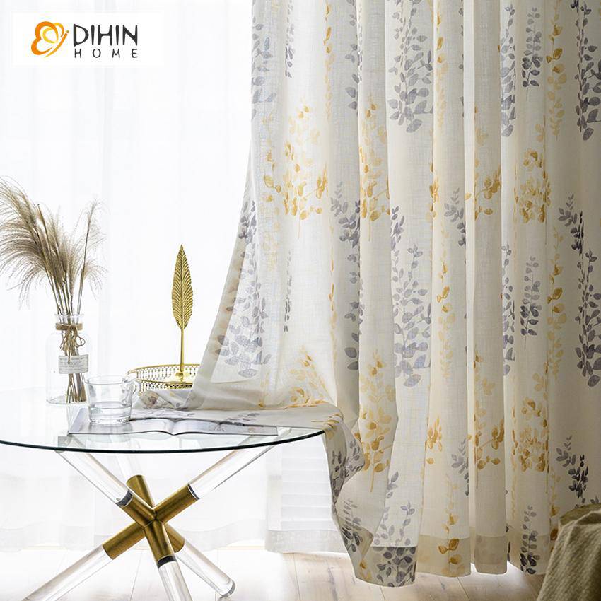 DIHIN HOME Garden Tree Printed Curtain ,Cotton Linen ,Blackout Grommet Window Curtain for Living Room ,52x63-inch,1 Panel Roman Shades Curtains Window Blinds custom curtains blackout curtains curtains for living room sheer curtains curtain fabric linen curtains kitchen curtains velvet curtains pinch pleat curtains bay window curtains outdoor curtains pleated curtains floral curtains dining room curtains kitchen valances drapes for bedroom patio curtains nursery curtains grommet curtains