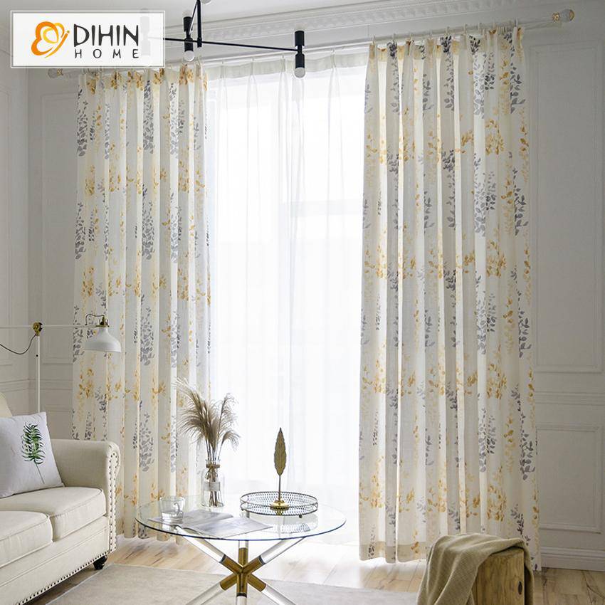 DIHIN HOME Garden Tree Printed Curtain ,Cotton Linen ,Blackout Grommet Window Curtain for Living Room ,52x63-inch,1 Panel Roman Shades Curtains Window Blinds custom curtains blackout curtains curtains for living room sheer curtains curtain fabric linen curtains kitchen curtains velvet curtains pinch pleat curtains bay window curtains outdoor curtains pleated curtains floral curtains dining room curtains kitchen valances drapes for bedroom patio curtains nursery curtains grommet curtains