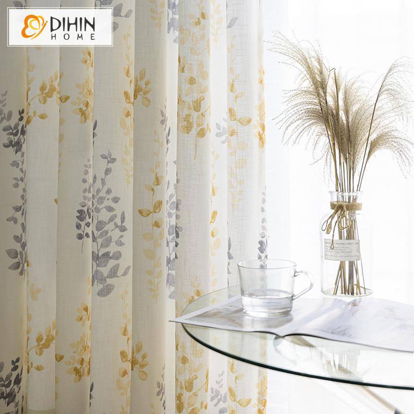 DIHIN HOME Garden Tree Printed Curtain ,Cotton Linen ,Blackout Grommet Window Curtain for Living Room ,52x63-inch,1 Panel Roman Shades Curtains Window Blinds custom curtains blackout curtains curtains for living room sheer curtains curtain fabric linen curtains kitchen curtains velvet curtains pinch pleat curtains bay window curtains outdoor curtains pleated curtains floral curtains dining room curtains kitchen valances drapes for bedroom patio curtains nursery curtains grommet curtains