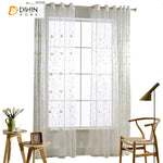 DIHIN HOME Garden Twigs Embroidered Sheer Curtain,Grommet Window Curtain for Living Room ,52x63-inch,1 Panel Roman Shades Curtains Window Blinds custom curtains blackout curtains curtains for living room sheer curtains curtain fabric linen curtains kitchen curtains velvet curtains pinch pleat curtains bay window curtains outdoor curtains pleated curtains floral curtains dining room curtains kitchen valances drapes for bedroom patio curtains nursery curtains grommet curtains